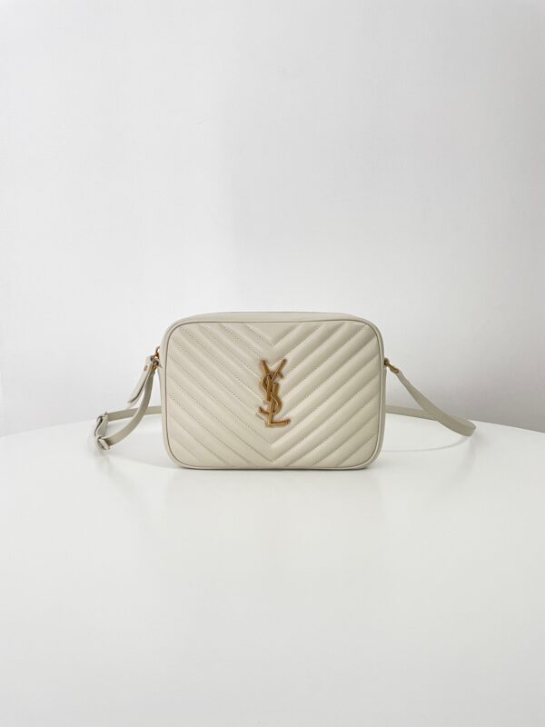Replica YSL Lou Camera Bag White - 1:1 designer replica handbag