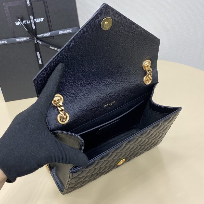 Replica YSL Envelope Crossbody Black - high-end fake designer purse