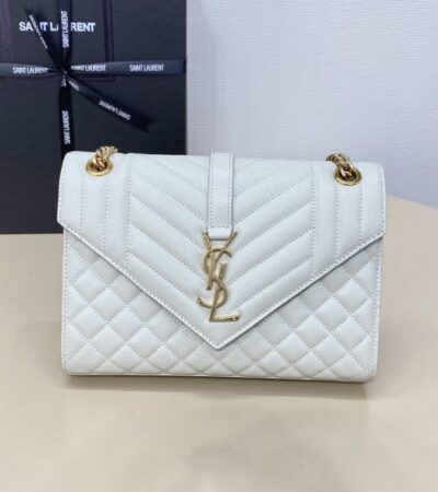Replica YSL Envelope Crossbody White - realistic designer-inspired fake bag