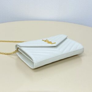 Replica YSL Envelope Clutch White - 1:1 designer replica handbag
