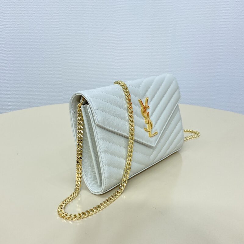 Replica YSL Envelope Clutch White - near-authentic luxury replica handbag