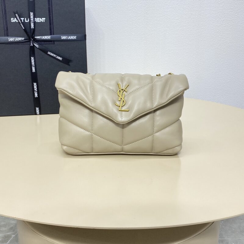 Replica YSL Loulou Apricot Puffer - ultra-realistic fake designer tote