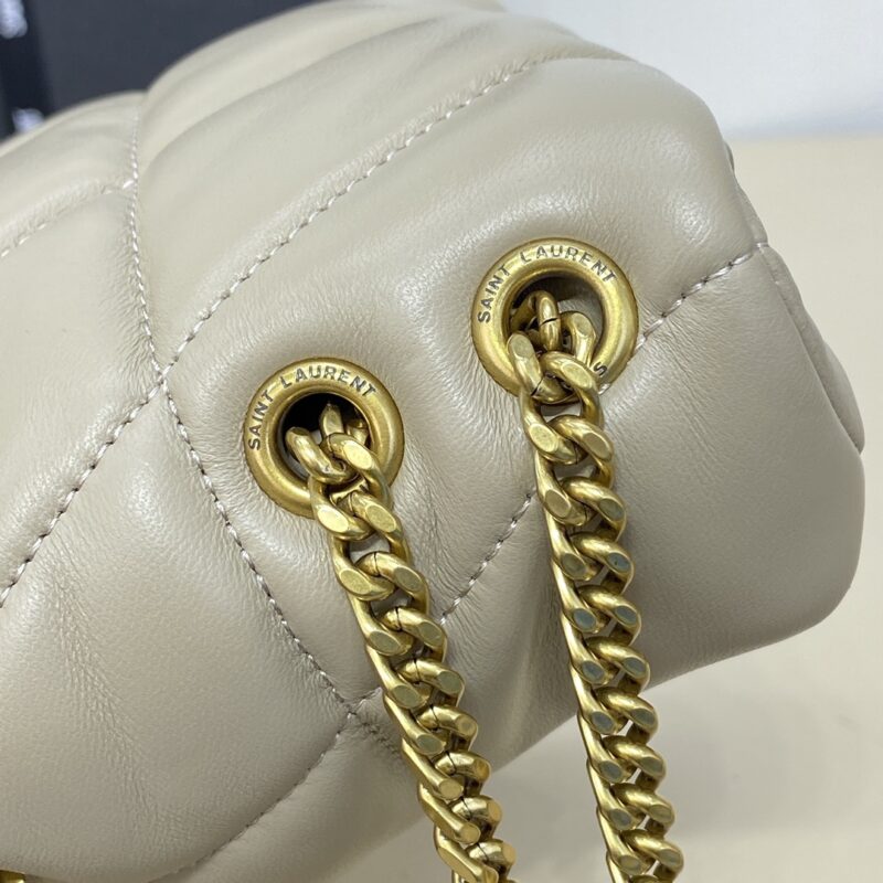 Replica YSL Loulou Apricot Puffer - authentic-look luxury purse replica