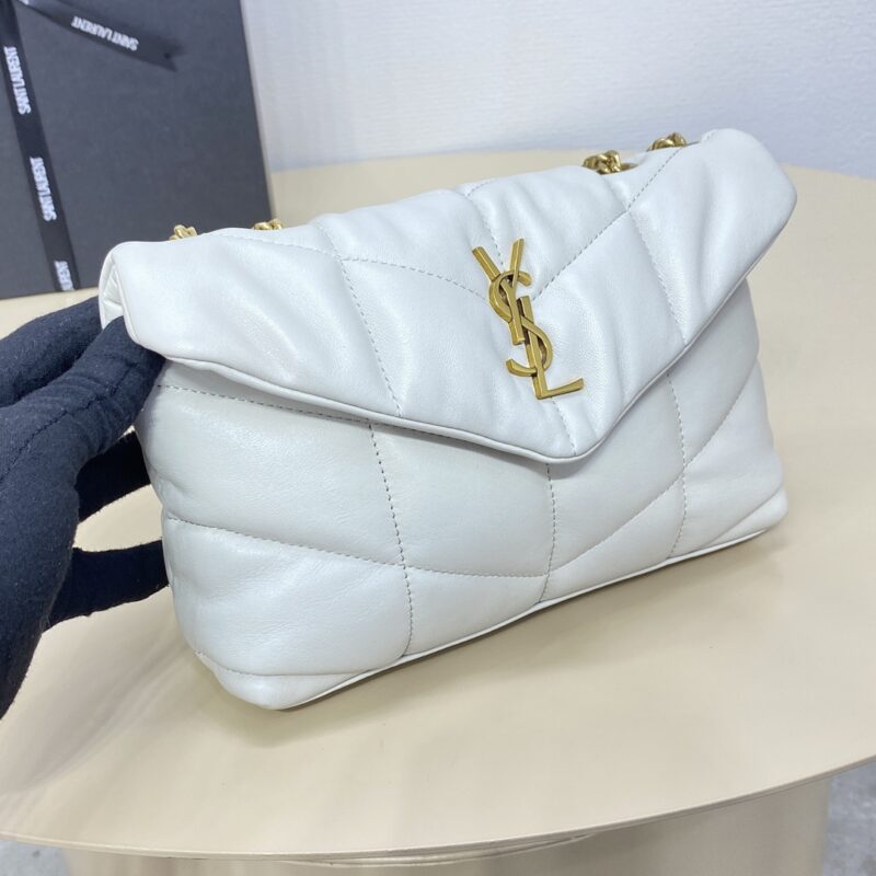 Replica YSL Loulou White Puffer - ultra-realistic fake designer tote