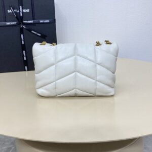 Replica YSL Loulou White Puffer - 1:1 designer replica handbag