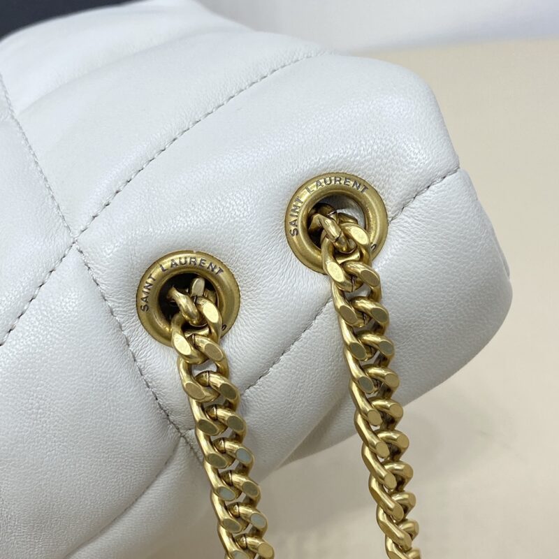 Replica YSL Loulou White Puffer - high-end fake designer purse