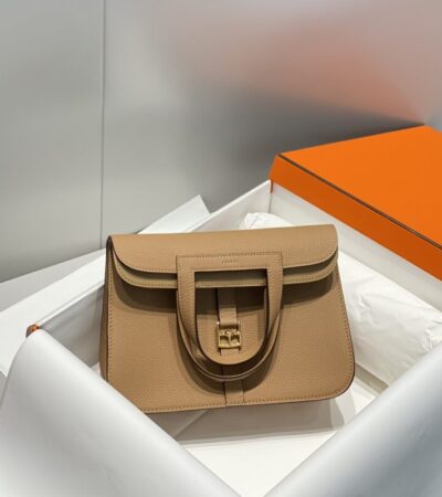 Replica Hermes Halzan Milk Tea - best-selling designer handbag dupe