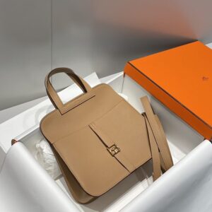 Replica Hermes Halzan Milk Tea - near-authentic luxury replica handbag