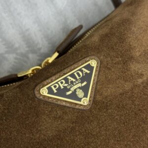 Replica Prada Medium Suede Shoulder Bag - elite superclone designer purse