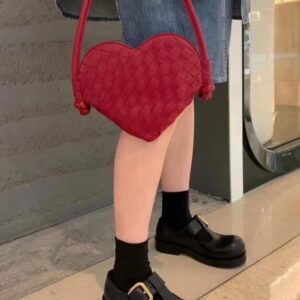 Replica Bottega Veneta Solstice Red Heart - realistic designer-inspired fake bag