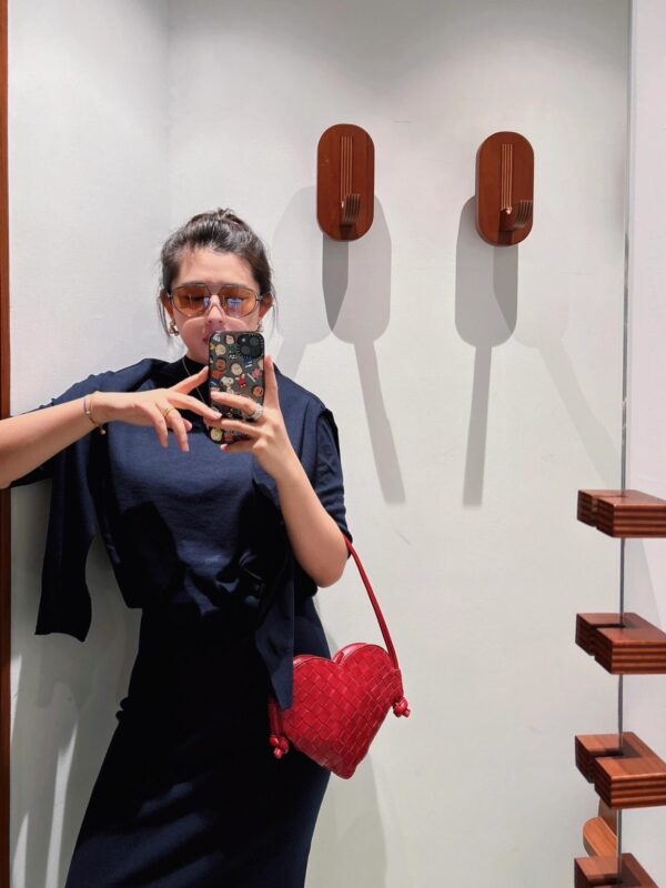 Replica Bottega Veneta Solstice Red Heart - 1:1 designer replica handbag