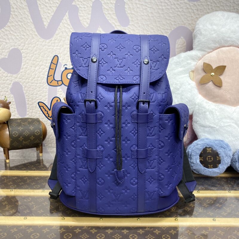 Replica Louis Vuitton Christopher Backpack Blue - top-rated replica designer bag
