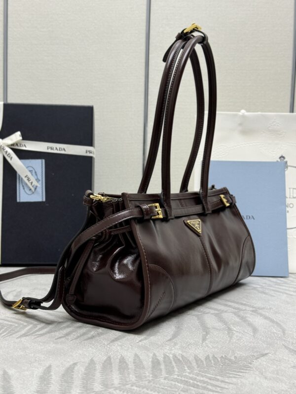 Replica Prada Naplak Patent Brown - ultra-realistic fake designer tote