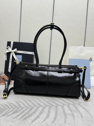 Replica Prada Naplak Patent Black - top-tier luxury replica shoulder bag