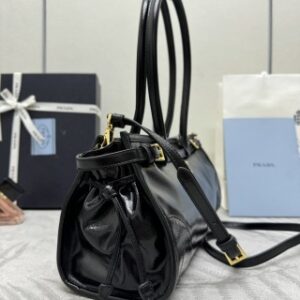 Replica Prada Naplak Patent Black - authentic-look luxury purse replica