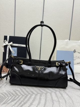 Replica Prada Naplak Patent Black - best-selling designer handbag dupe
