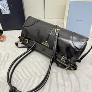 Replica Prada Naplak Patent Black - realistic designer-inspired fake bag