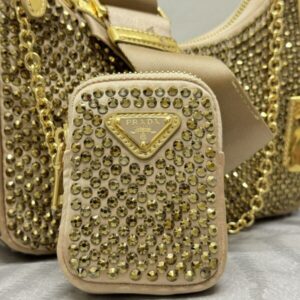 Replica Prada Re-Edition 2005 Diamond Gold - premium-grade designer purse dupe