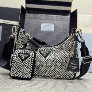 Replica Prada Re-Edition 2005 Diamond White - top-tier luxury replica shoulder bag