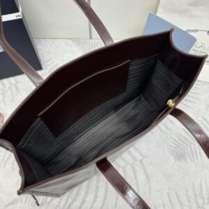 Replica Prada Antique Nappa Tote Dark Brown - high-quality designer bag clone