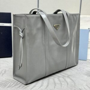 Replica Prada Antique Nappa Tote Grey - top-rated replica designer bag