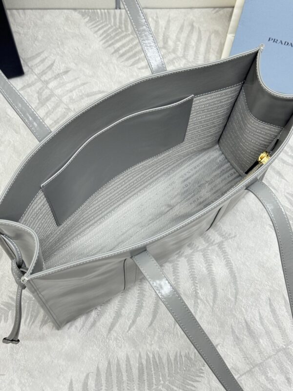 Replica Prada Antique Nappa Tote Grey - premium 1:1 fake handbag model
