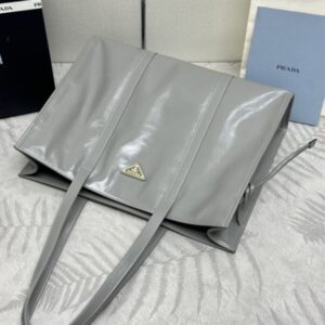 Replica Prada Antique Nappa Tote Grey - near-authentic luxury replica handbag