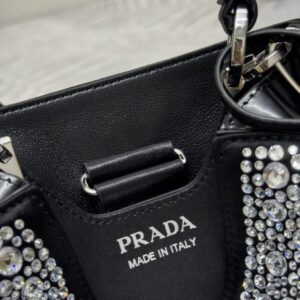 Replica Prada White Crystal Bucket Bag - ultra-realistic fake designer tote