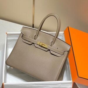 Replica Hermes Birkin Elephant Gold - realistic designer-inspired fake bag