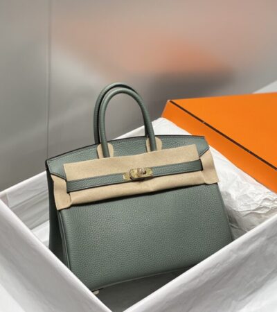 Replica Hermes Birkin Almond Green - near-authentic luxury replica handbag