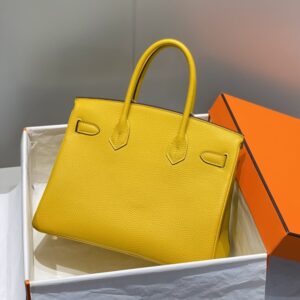 Replica Hermes Birkin Amber Yellow - high-quality designer bag clone