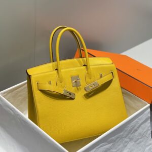 Replica Hermes Birkin Amber Yellow - premium 1:1 fake handbag model