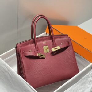 Replica Hermes Birkin Bordeaux Red - 1:1 designer replica handbag