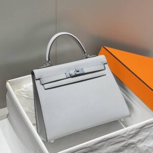Replica Hermes Kelly Seagull Blue - premium 1:1 fake handbag model
