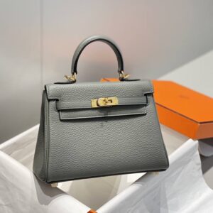 Replica Hermes Kelly Mini Cumulonimbus Gray - 1:1 designer replica handbag