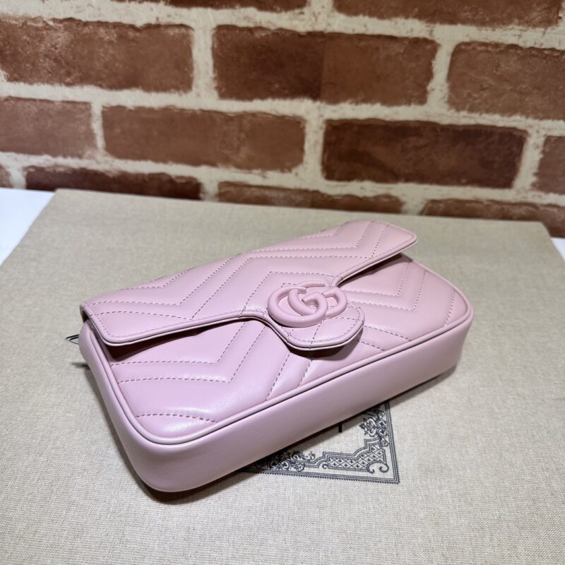 Replica Gucci Matelassé Mini Pink - top-tier luxury replica shoulder bag