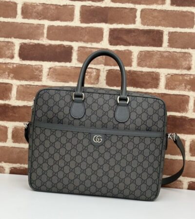 Replica Gucci Crossbody Briefcase Grey - ultra-realistic fake designer tote