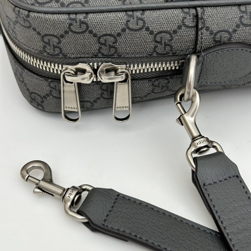 Replica Gucci Crossbody Briefcase Grey - authentic-look luxury purse replica