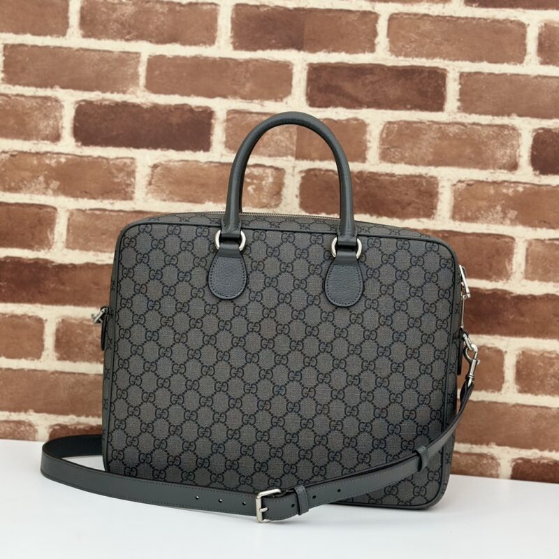 Replica Gucci Crossbody Briefcase Grey - high-accuracy replica luxury purse