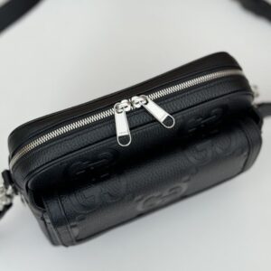 Replica Gucci Jumbo GG Crossbody Black - high-quality designer bag clone