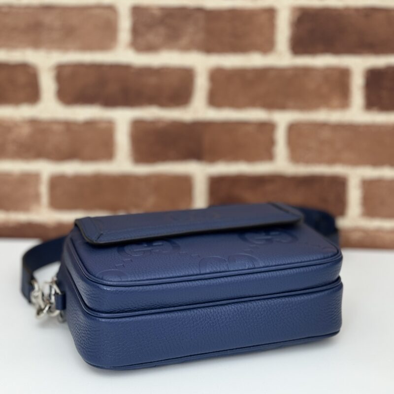 Replica Gucci Jumbo GG Crossbody Blue - high-quality designer bag clone