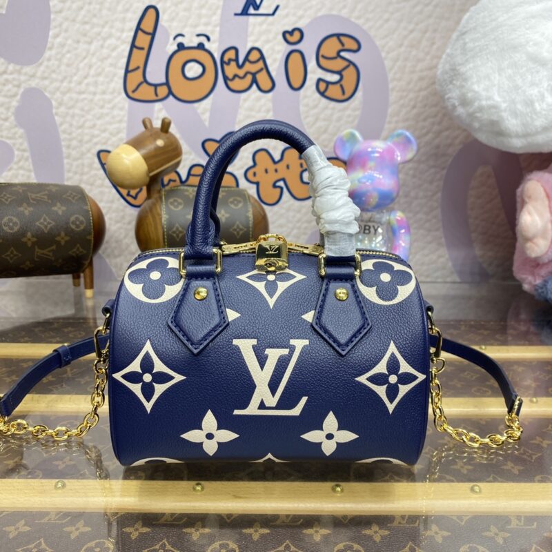 Replica Louis Vuitton Speedy Bandouliere 20 Blue - top-rated replica designer bag