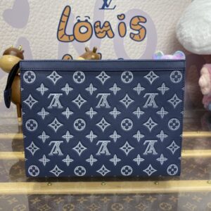 Replica Louis Vuitton Pochette Voyage Dark Blue - top-tier luxury replica shoulder bag