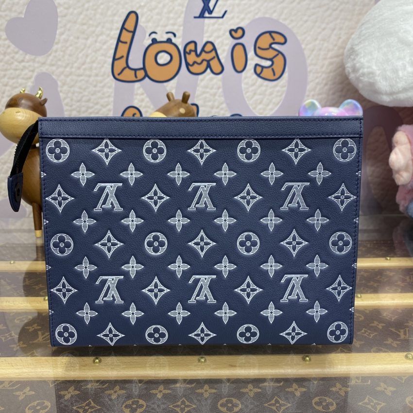 Replica Louis Vuitton Pochette Voyage Dark Blue - top-tier luxury replica shoulder bag
