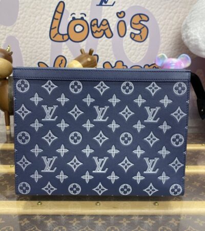 Replica Louis Vuitton Pochette Voyage Dark Blue - best-selling designer handbag dupe