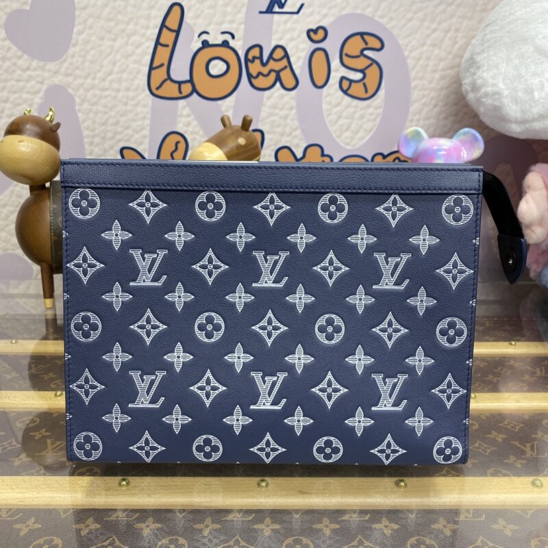 Replica Louis Vuitton Pochette Voyage Dark Blue - best-selling designer handbag dupe