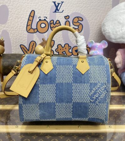 Replica Louis Vuitton Speedy Bandouliere 25 Denim - near-authentic luxury replica handbag