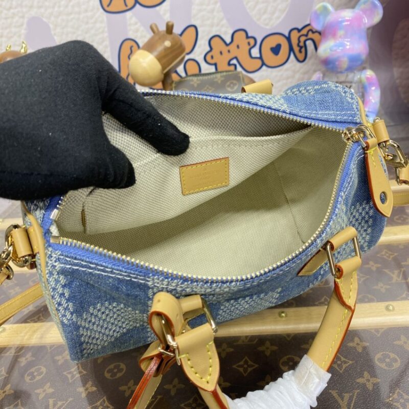 Replica Louis Vuitton Speedy Bandouliere 25 Denim - 1:1 designer replica handbag