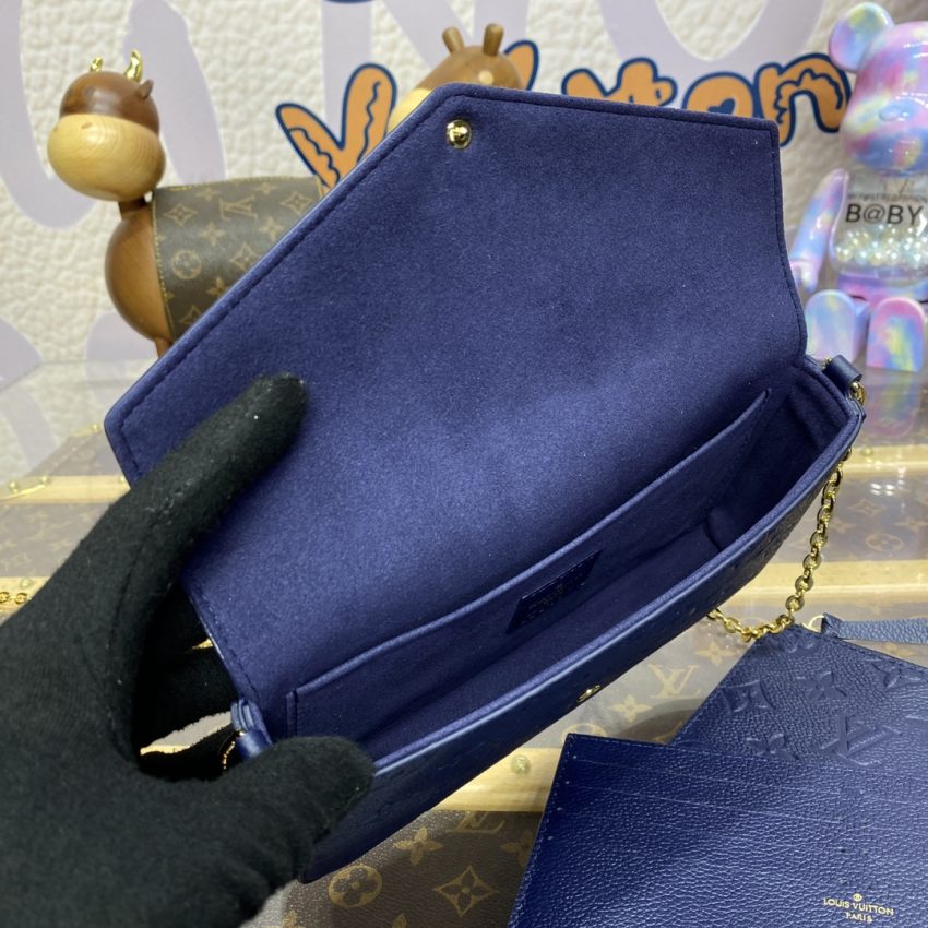 Replica Louis Vuitton Félicie Pochette Dark Blue - authentic-look luxury purse replica