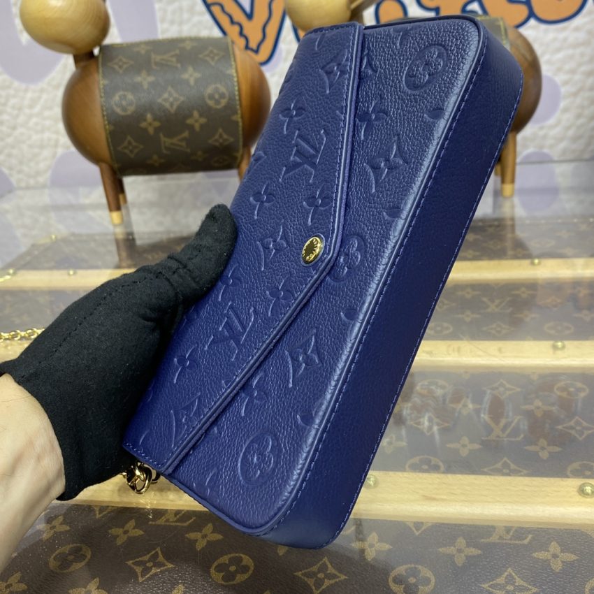 Replica Louis Vuitton Félicie Pochette Dark Blue - premium-grade designer purse dupe